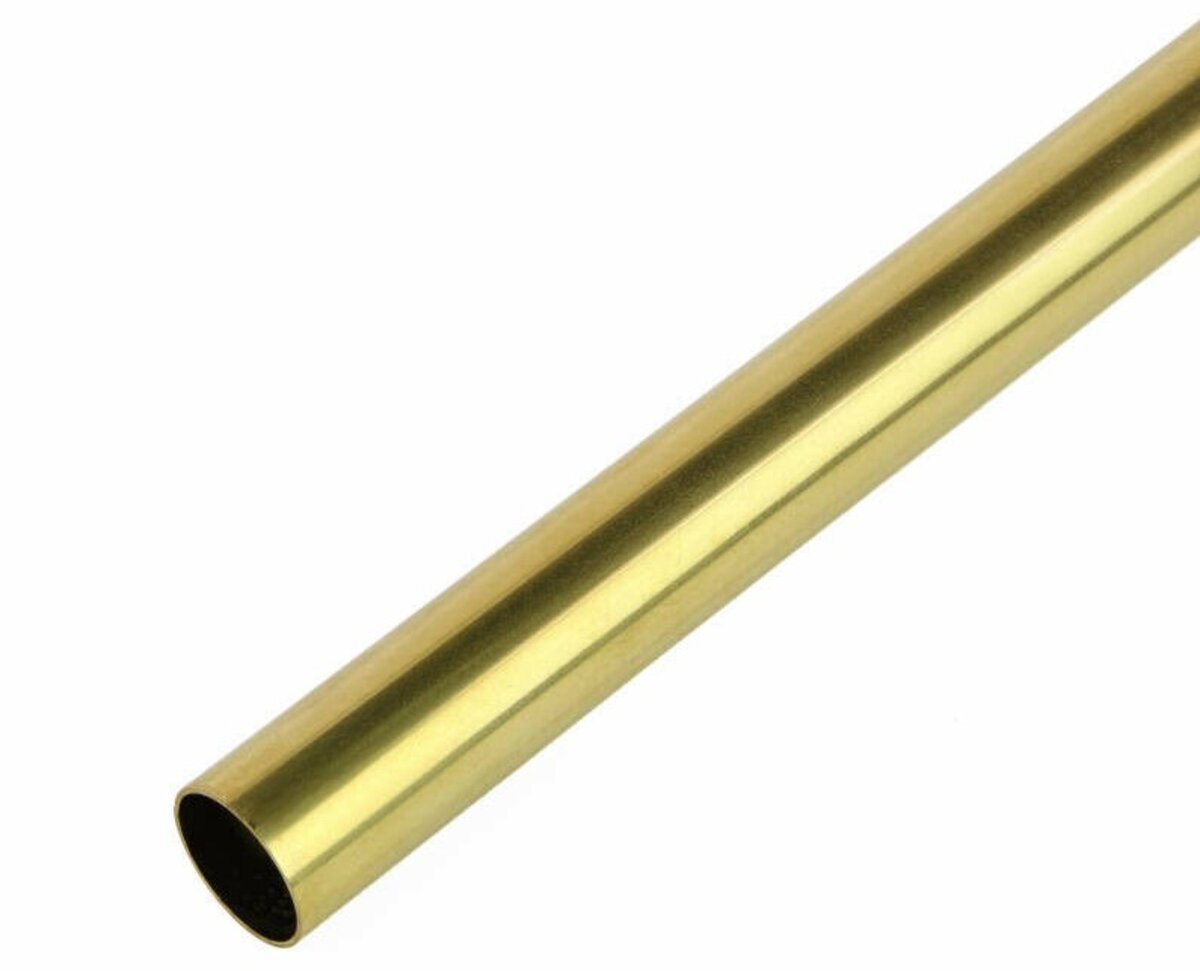 K&S 3925 7mm x 0.45mm x 1m Round Brass Tube (Pack of 4)