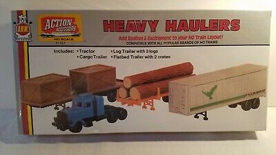 AHM 11151 HO Heavy Haulers Falcon Service Log Trailer W/3-Logs Kit