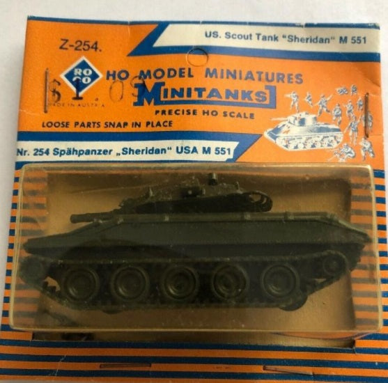 Roco Z-254 1:87 Minitanks Spahpanzer Sheridan USA M 551 Tank
