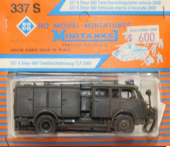 Roco 337 S 1:87 Minitanks Steyr 680 Tank Fire-Extinguisher Vehicle