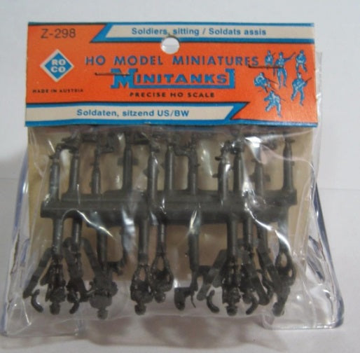 Roco Z-298 HO Scale Minitanks WWII US Sitting Soldiers Plastic Figures Set