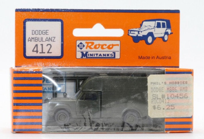 Roco 412 1:87 Minitanks Dodge Ambulance