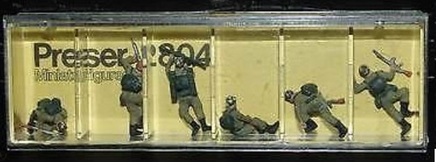 Preiser 2805 HO Army Tank Renadiers Figures (Set of 6)