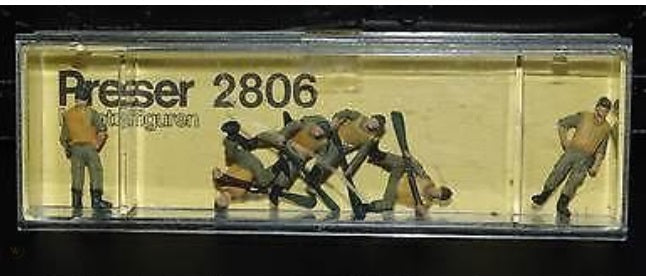 Preiser 2806 HO German Army Pioneers Figures (Set of 6)