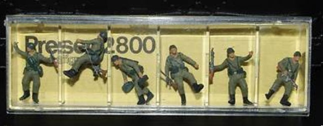 Preiser 2800 HO Tank Renadiers Running Figures (Set of 6)