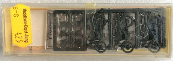Preiser 2513 HO Unpainted BMW Motorcycles Plastic Model Kit (Set of 3)