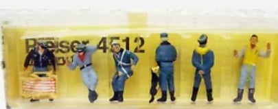 Preiser 4512 HO Military Pilots Figures (Set of 6)