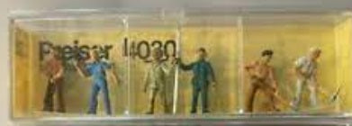Preiser 4030 HO Road Construction Workers Figures (Set of 8)