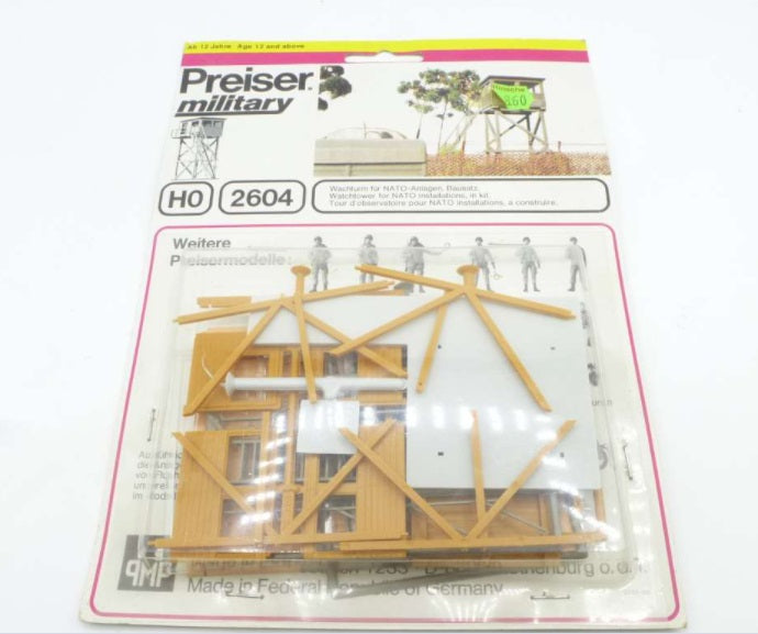 Preiser 2604 HO Guard Tower Plastic Building Kit
