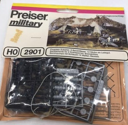 Preiser 2901 HO Military Airport Accessories Plastic Model Kit