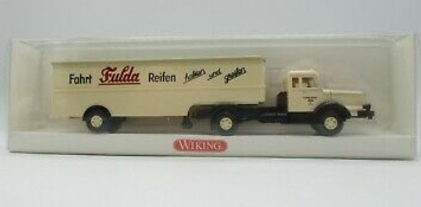 Wiking 8913837 HO Krupp Titan Box Semi-trailer Truck "Tires Fulda