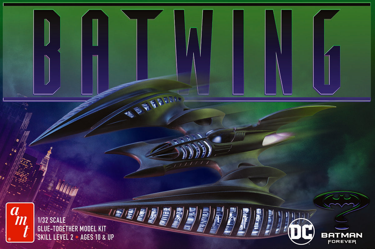 AMT 1290 1:32 Batman Forever Movie: Batwing Aircraft Plane Model Kit