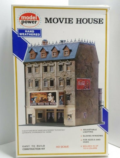 Model Power 421 HO Scale Movie House Building Kit