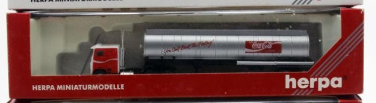 Herpa HO Cola-Cola Tractor w/ Trailer Tank