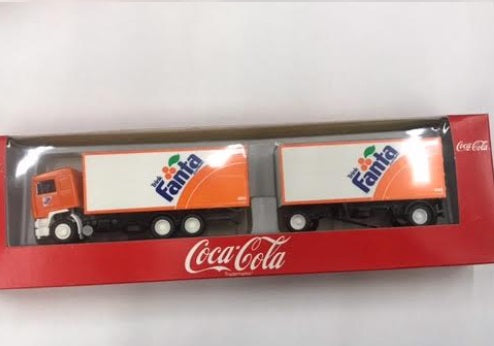 Herpa 420001 HO Fanta Coca-Cola Tractor 2 Trailer