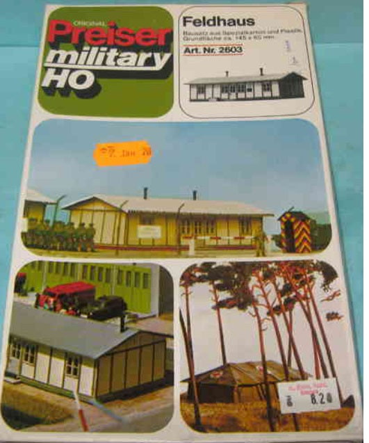 Preiser 2603 HO Military Field House Plastic Building Kit