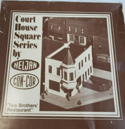 Con-Cor B902 HO Court House Square Series Two Brothers Restaurant Building Kit
