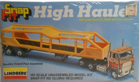 Lindberg 1051 HO Ford CL-9000 W/Car Carrier Kit