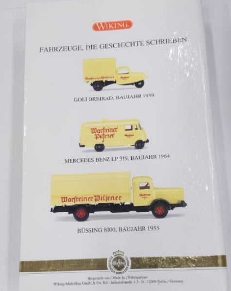 Wiking HO Fleet of Warstiener Brewery Trucks