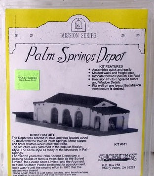 Showcase Miniatures 101 N Scale Palm Springs Depot Model Kit