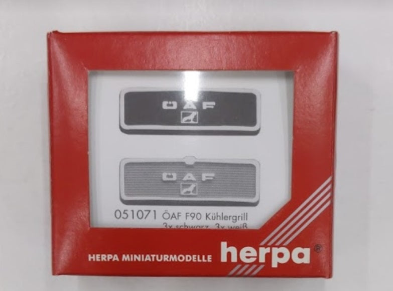 Herpa 051071 HO Accessory Pack ÖAF F90 Radiator Grille 3x White / 3x Black