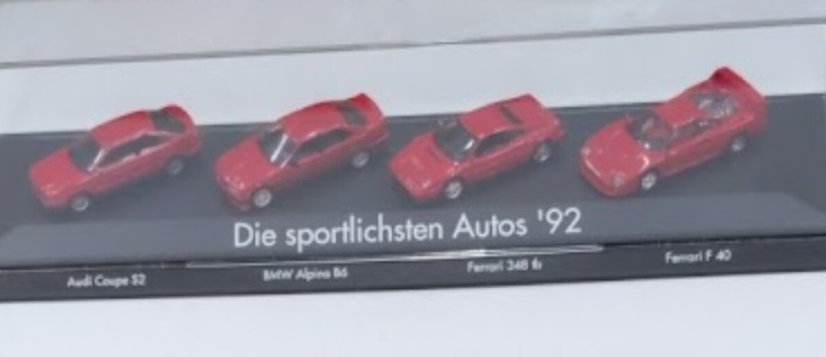 Herpa HO Sportiest Cars Set, Audi, BMW, Ferrari 4 Pack