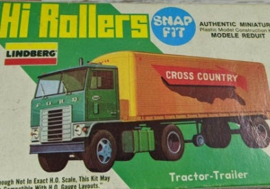 Lindberg 1022 HO Hi Rollers Tractor Trailer Cross Country Kit