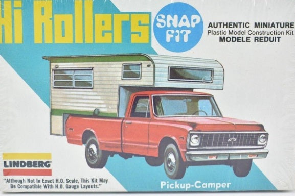 Lindberg 1027 HO Hi Rollers Pickup Camper Kit