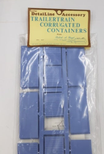Detailine Accessory 19002 HO Light Blue Trailertrain Corrugated Containers Kit