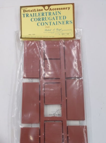 Detailine Accessory 19003 HO Red Trailertrain Corrugated Containers Kit