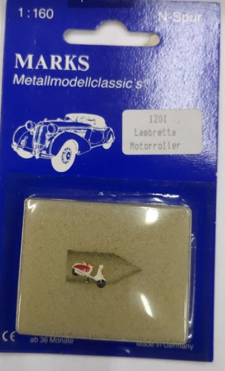 Marks Metall Modell Classic's 1201 N Scale Lambretta Scooter