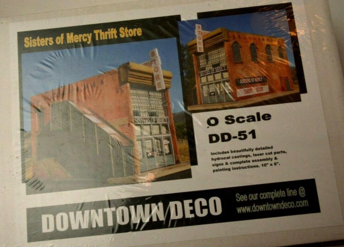 Downtown Deco DD-51 O Scale Sisters of Mercy Trift Store Building Kit