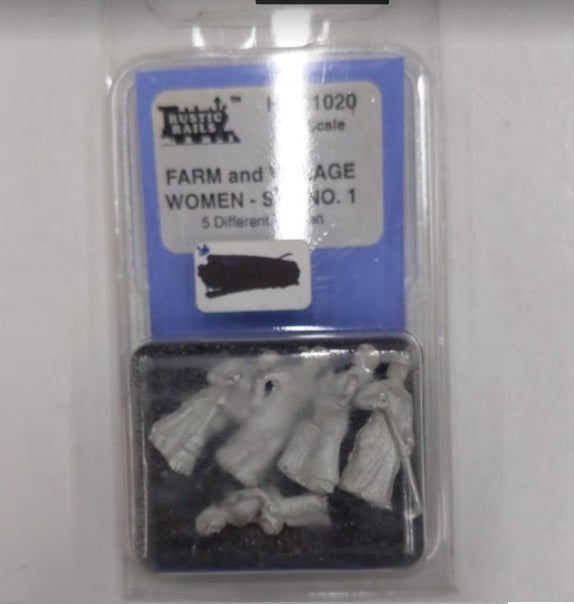 Rustic Rails C1020 HO Farm and Village Women Set No1 Unpainted