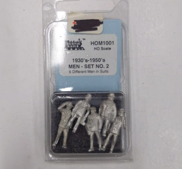 Rustic Rails M1001 HO Men Set No 2 Unpainted 1930's-1950's