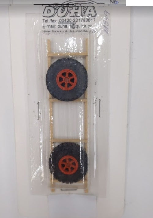 Duha 11549 HO Scale Loads 2 Large Wheels on Wooden Frame