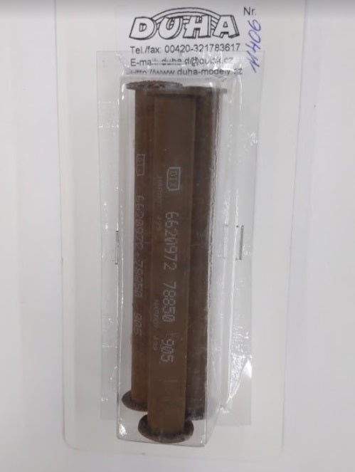 Duha 11406 HO Scale Loads Flange Pipe Weathered/Rusted
