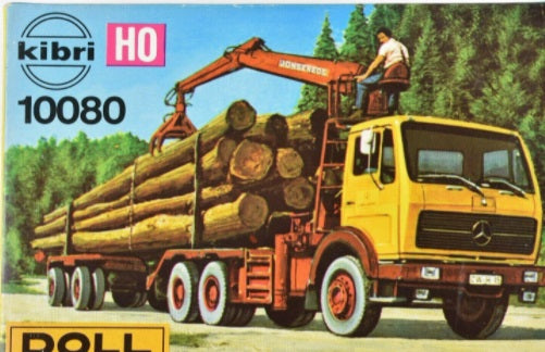 Kibri B-10080 HO Mercedes 10 Wheel Cab W/ Log Trailer Kit