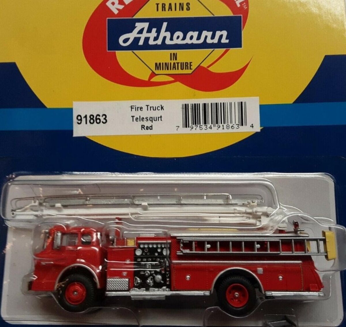 Athearn 91863 HO Fire Truck Telesqurt Red Ford C