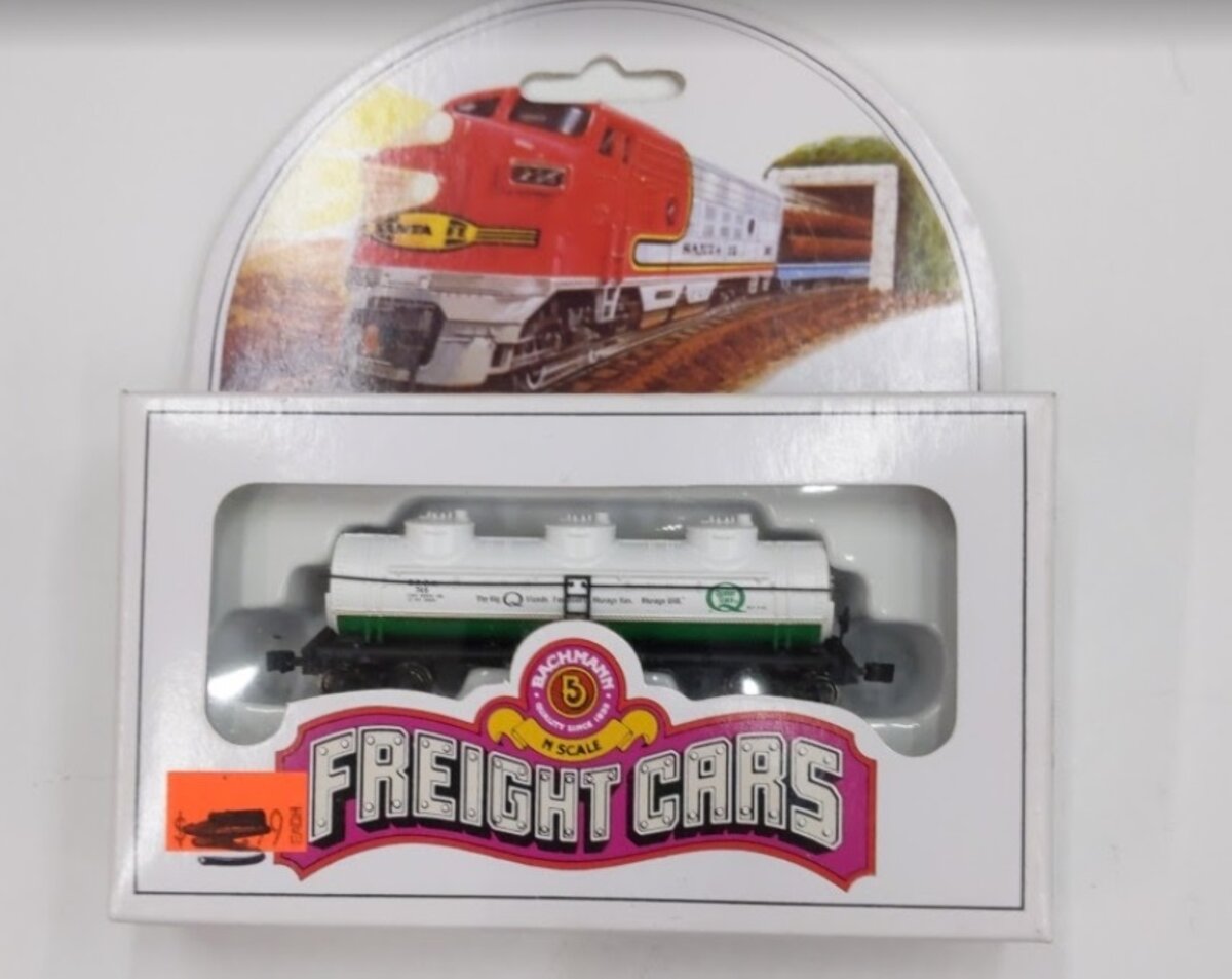 Bachmann 76952 N Scale 40' 3-Dome Tank Car Quaker Stake Freight Car