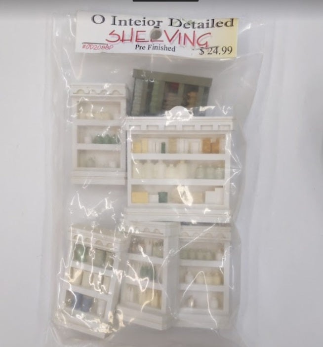 Model Tech Studios 0D2088P O Scale Interior Detailed Shelving