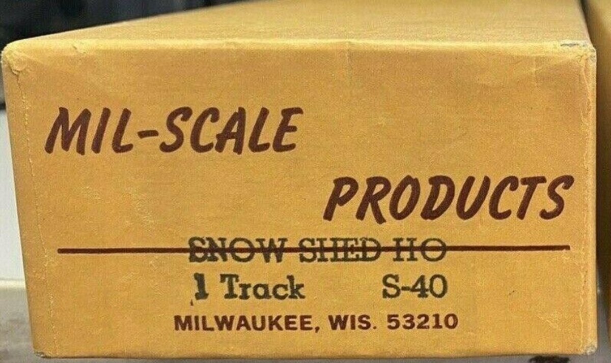 Mil-Scale S-40 HO Snow Shed Kit