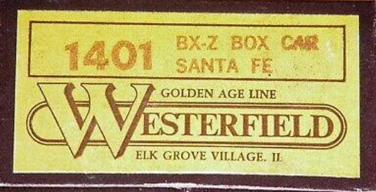Westerfield 1401 HO BX-Z Box Car Santa Fe Kit