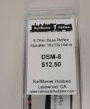 Railmaster Hobbies DMS-8 8 Ohm Bass Reflex Apeaker 18x53x14mm