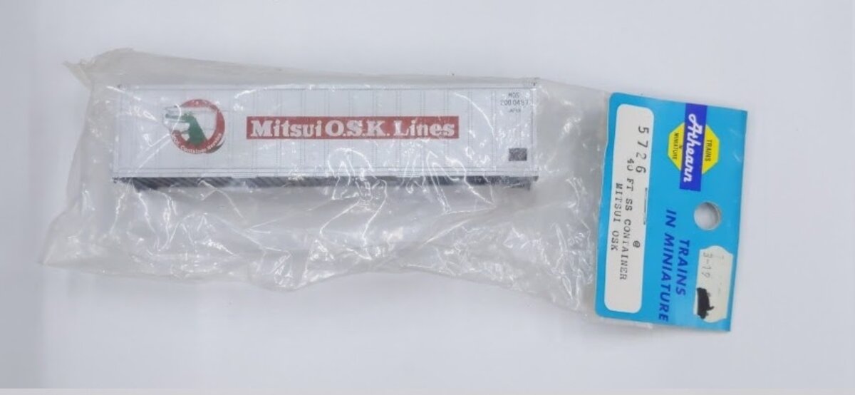 Athearn 5726 HO 40 Ft SS Conatiner Mitsui OSK
