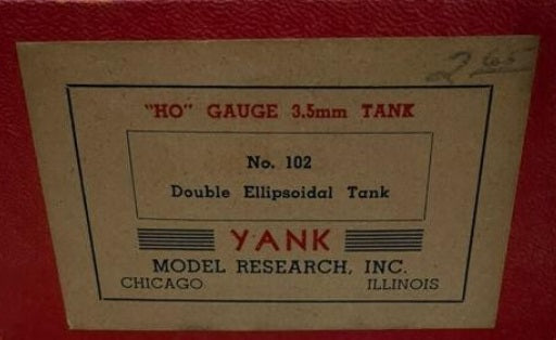 Yank Model Research 102 HO Double Ellipsoidal Tank Kit