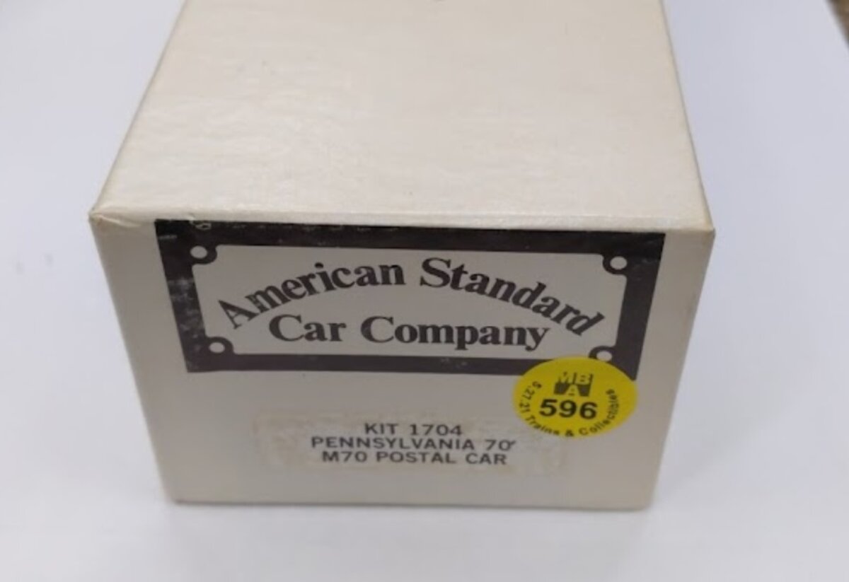 American Standard 1704 O Scale Pennsylvania 70' Car M70 Postal Car Kit