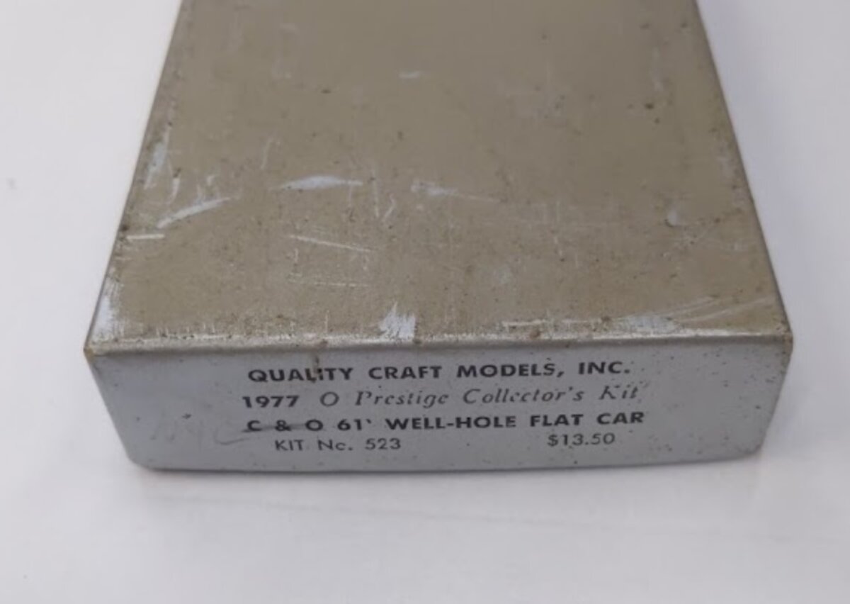 Quality Craft 523 O Scale 1977 C&P 61' Well-Hole Flat Car Kit