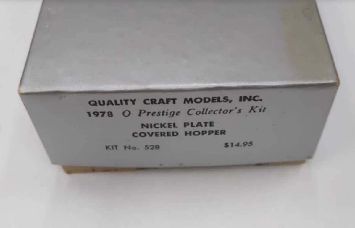 Quality Craft 528 O Scale 1978 Nickel Plate Covered Hopper Kit