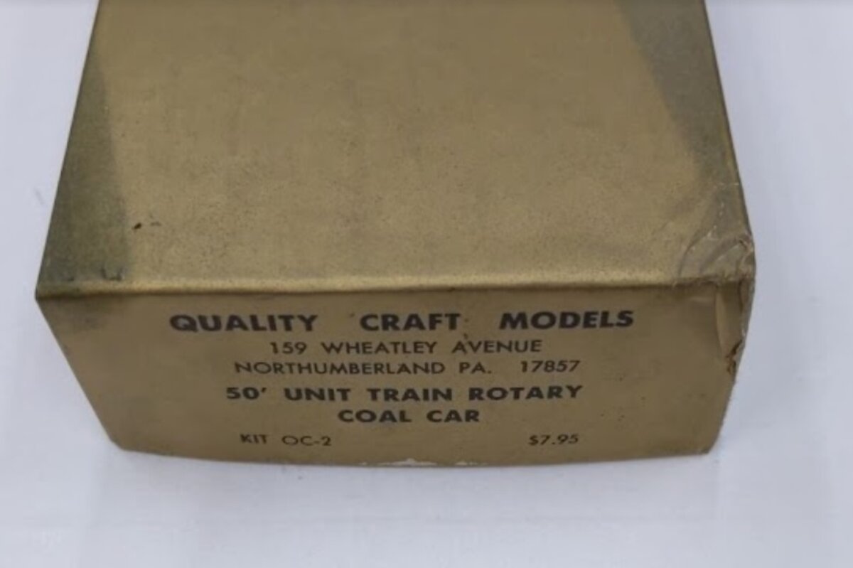 Quality Craft OC-2 O Scale 50' Unit Train Rotary Coal Car Kit