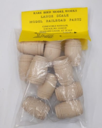 Rare Bird Model Works G Scale Barrels Round End (Pack of 10)